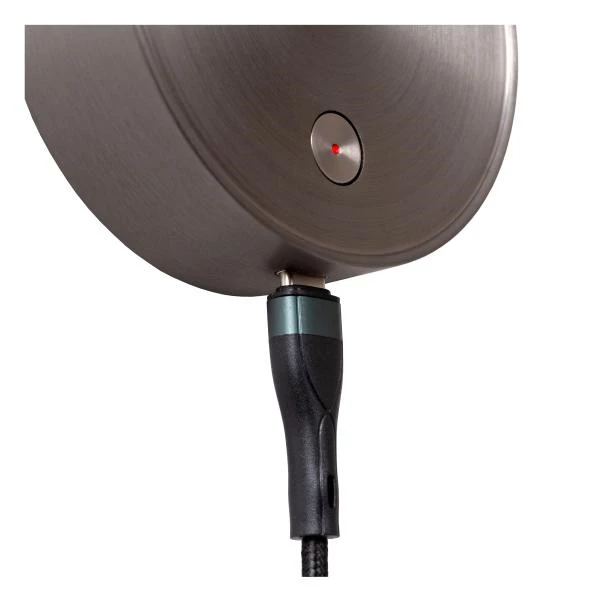 Lucide Premium ASJA - Foco de pared / Lámpara de pared Recargable - Batería/acumulador - LED 3 StepDim - 1x3W 2700K - Hierro gris - detalle 2
